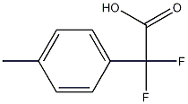 2,2-ジフルオロ-2-(4-メチルフェニル)酢酸 化学構造式