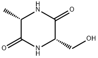 (3S,6S)-3-羟基甲基-6-甲基-2,5-哌嗪二酮 结构式