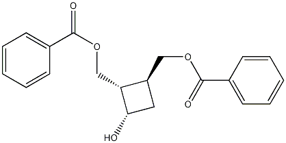 (1S,2S,3S)-2,3-Bis(benzoyloxymethyl)cyclobutanol Structure
