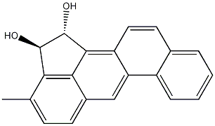 Benz(J)aceanthrylene-1,2-diol, 1,2-dihydro-3-methyl-, (1R-trans)- Struktur