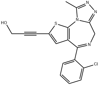 3-[4-(2-Chlorophenyl)-9-methyl-6H-thieno[3,2-f][1,2,4]triazolo[4,3-a][1,4]diazepin-2-yl]-2-propyn-1-ol price.