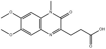 3,4-Dihydro-6,7-dimethoxy-4-methyl-3-oxo-2-quinoxalinepropanoic Acid Structure