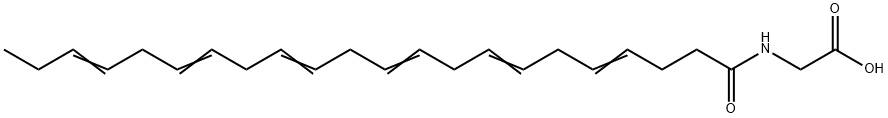 N-(1-OXO-4Z,7Z,10Z,13Z,16Z,19Z-DOCOSAHEXAENYL)-GLYCINE,132850-40-9,结构式