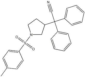1-Tosyl-a,a-diphenyl-3-pyrrolidineacetonitrile Struktur