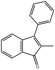 2-甲基-3-苯基-1H-茚-1-酮 结构式