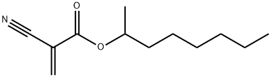 氰基丙烯酸仲辛酯, 133978-15-1, 结构式