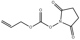 N-(アリルオキシカルボニルオキシ)スクシンイミド 化学構造式