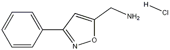 (3-苯基异噁唑-5-基)甲胺盐酸盐, 13608-55-4, 结构式