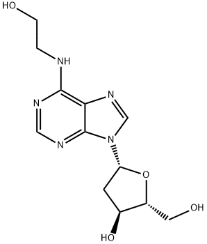 N6-(2-ヒドロキシエチル)-2'-デオキシアデノシン 化学構造式