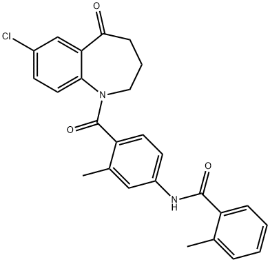 N-[4-[(7-氯-2,3,4,5-四氢-5-氧代-1H-1-苯并氮杂卓-1-基)羰基]-3-甲基苯基]-2-甲基苯甲酰胺,137973-76-3,结构式