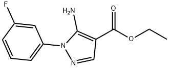 ethyl 5-amino-1-(3-fluorophenyl)-1H-pyrazole-4-carboxylate Struktur