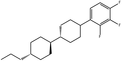 1,2,3-Trifluoro-4-[(trans,trans)-4'-propyl[1,1'-bicyclohexyl]-4-yl]benzene Struktur