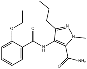 4-(2-Ethoxy benzamido)-1-methyl-3-n-propyl pyrazole-5-carboxamide. Struktur