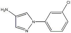 1-(3-クロロフェニル)-1H-ピラゾール-4-アミン 化学構造式