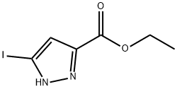 5-碘-1H-吡唑-3-羧酸乙酯,141998-77-8,结构式