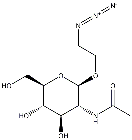 2-Azidoethyl 2-Acetamido-2-deoxy-beta-D-glucopyranoside Structure