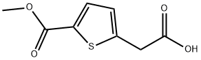 2-(5-(methoxycarbonyl)thiophen-2-yl)acetic acid Struktur