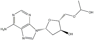 1-Hydroxyethyl-2'-deoxyadenosine Structure