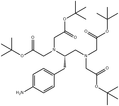 (S)-4-Aminobenzyl Ethylenediaminetetraacetic Acid Tetra(t-butyl) Ester Structure