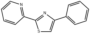 4-フェニル-2-(2-ピリジル)チアゾール 化学構造式