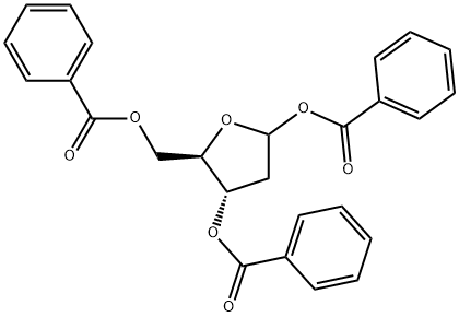 1,3,5-Tri-O-benzoyl-2-deoxyribofuranose, 145416-96-2, 结构式