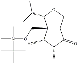 (3R,4S,5S,6S)-1-Aza-5-(t-butyldimethylsilyloxymethyl)-4-hydroxy-6-isopropyl-3-methyl-7-oxabicyclo[3.3.0]-octan-2-one Structure