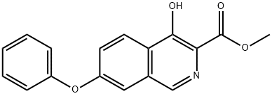 4-羟基-7-苯氧基异喹啉-3-甲酸甲酯, 1455091-10-7, 结构式