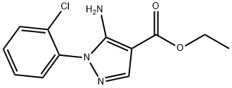 5-Amino-1-(2-chlorophenyl)-1H-pyrazole-4-carboxylic acid ethyl ester Struktur