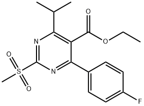4-(4-フルオロフェニル)-6-イソプロピル-2-(メチルスルホニル)ピリミジン-5-カルボン酸エチル 化学構造式