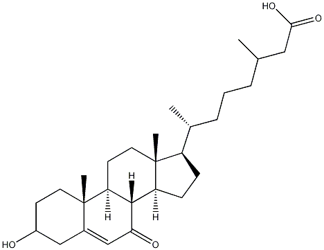 27-羧基7-酮基胆固醇 结构式