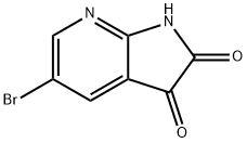 5-ブロモ-1H-ピロロ[2,3-B]ピリジン-2,3-ジオン 化学構造式