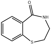 2,3-ジヒドロ-1,4-ベンゾチアゼピン-5(4H)-オン 化学構造式