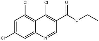 4,5,7-トリクロロキノリン-3-カルボン酸エチル 化学構造式