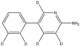 2-Amino-5-phenylpyridine-d5 Structure