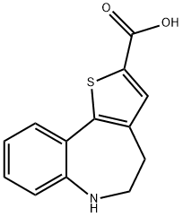 5,6-ジヒドロ-4H-ベンゾ[B]チエノ[2,3-D]アゼピン-2-カルボン酸 化学構造式