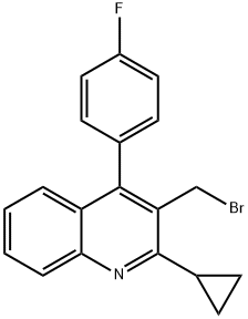 3-(Bromomethyl)-2-cyclopropyl-4-(4'-fluorophenyl)quinoline Struktur