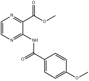 3-[(4-Methoxybenzoyl)amino]pyrazine-2-carboxylic acid methyl ester Structure
