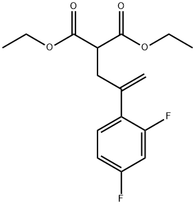 2-(2,4-Difluorophenyl)-2-propenyl-propanedioic Acid Diethyl Ester, 159276-62-7, 结构式