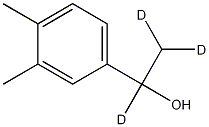 1-(3,4-ジメチルフェニル)エタノール-D3 化学構造式