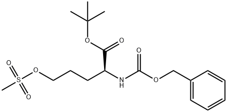 5-甲磺酰氧基基-N-苄氧羰基-L-正缬氨酸叔丁酯, 159877-09-5, 结构式