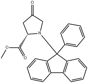 (2S)-4-Oxo-1-(9-phenylfluorenyl)-proline Methyl Ester, 160882-76-8, 结构式
