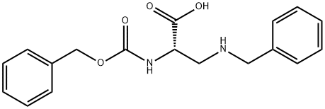 (S)-3-(benzylamino)-2-(benzyloxycarbonylamino)propanoic acid 化学構造式