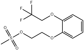 メタンスルホン酸2-[2-(2,2,2-トリフルオロエトキシ)フェノキシ]エチル 化学構造式