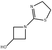 3-Hydroxy-1-(1,3-thiazolin-2-yl)azetidine 化学構造式