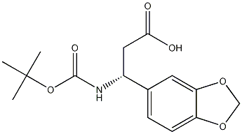 (R)-BETA-叔丁氧羰基氨基-1,3-苯并二恶茂-5-丙酸, 162240-68-8, 结构式