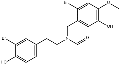 N-(3-Bromo-4-hydroxyphenethyl)-N-(2-bromo-5-hydroxy-4-methoxybenzyl)formamide Structure