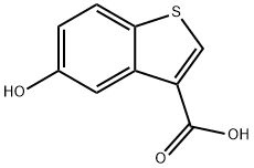 5-ヒドロキシ-1-ベンゾチオフェン-3-カルボン酸 化学構造式