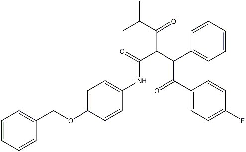 2-[2-(4-Fluorophenyl)-2-oxo-1-phenyl-ethyl]-4-methyl-3-oxo-pentanoic Acid, (4-Benzyloxy-phenyl)-amide Structure