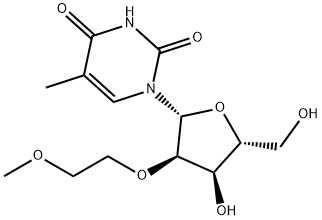 2'-O-(2-甲氧基乙基)-5-甲基尿苷,163759-49-7,结构式