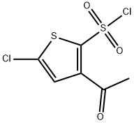 3-乙酰基-5-氯噻吩-2-磺酰氯 结构式